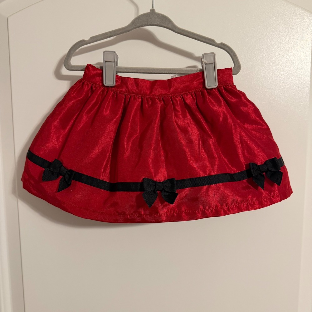 Gymboree Toddler Girls Red Satin Bow Holiday Skirt 2T NWT 140143952